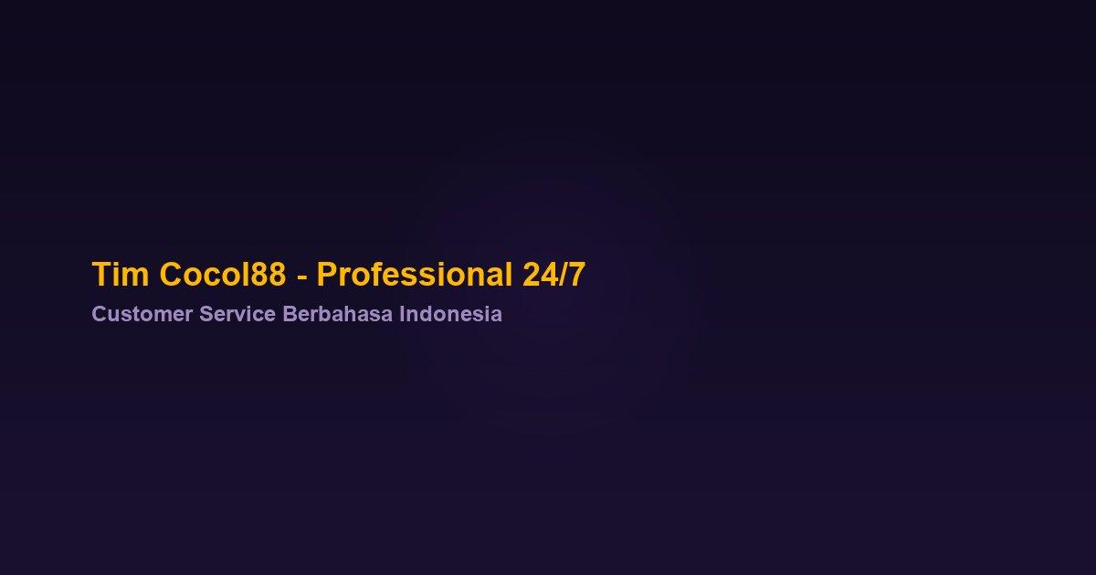 Tim Cocol88 profesional 24/7